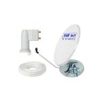 REWEL Ofset Çanak Anten Full Set+montaj Ayağı+çiftli Lnb+25 metre Anten Kablosu +4 Adet Dübel 150 70 cm