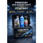 “REWMAX Premium Auto Care Set – Cam Suyu 1L + Mobil 5W30 Motor Yağı 1L + Würth Jant Temizleyici 450ml”