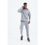 Rex Gri Melanj Basic Erkek Eşofman Takım - 85232