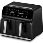 Rexon Dual-Cooker 4+4 lt Çift Hazneli Siyah Airfryer