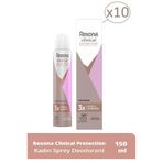 Rexona Clinical Protection 10x150 ml Kadın Sprey Deodorant