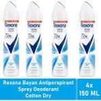 Rexona Cotton Dry 4x150 ML Kadın Deodorant Sprey