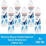 Rexona Cotton Dry 6x150 ML Kadın Deodorant Sprey