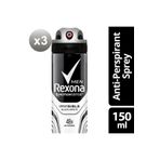 Rexona Erkek Invisible Black White 3x150 ml Deodorant