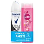 Rexona Kadın Sprey Deodorant Black & White 150 ml + Elidor Superblend Şampuan Güçlü ve Parlak 200 ml