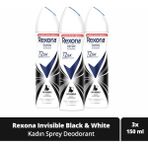 Rexona Kadın Sprey Deodorant Invisible 150 ml x3