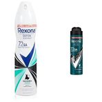 Rexona Kadın Sprey Deodorant Invisible Fresh Deep 72 Saat Kesintisiz Üstün Koruma 150 ml ve Rexona Men Erkek Sprey Deodorant Kömür Detox 72 Saat Kesintisiz Üstün Koruma 150 ml