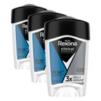 Rexona Men Clinical Protection Erkek Stick Deodorant Clean Scent 3x Güçlü Koruma 45 ml (3 paketi)