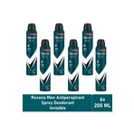 Rexona Men Deodorant Invisible Black White 200 Ml - 6'lı Avantaj Paketi