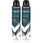 Rexona Men Erkek Sprey Deodorant Invisible Black & White 72 Saat Kesintisiz Üstün Koruma 200 ml (2 paketi)