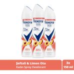 Rexona Natural Fresh Şeftali ve Limon Otu 3x150 ml Kadın Deodorant