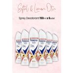 Rexona Şeftali Limon Otu 6x150 ml Sprey Deodorant