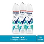 Rexona Shower Fresh Kadın 3x150 ml Sprey Deodorant