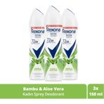 Rexona Stay Fresh Bambu ve Aloe Vera Kadın 3x150 ml Sprey Deodorant