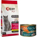 Rexy Kısırlaştırılmış Kedi Maması 1 kg + Konserve