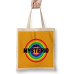 Rey Mysterio - Vintage Retro Rainbow Style Warriors Design Wrestlers-Gift Bez Çanta Uzun Saplı - Açık Bej - 40 X 40