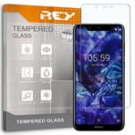 REY NOKIA 5.1 PLUS - NOKIA X5 için sertleştirilmiş camdan 2 x ekran koruyucu paket, koruyucu folyo, ekran koruyucu folyo 9H+ sertlik, çizilmez yağ kabarcıkları