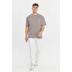 Rey Polo Glendi Erkek Basic Oversize Tişört - Antrasit - M