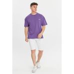 Rey Polo Glendi Erkek Basic Oversize Tişört - Mor - XL