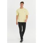 Rey Polo Glendi Erkek Basic Oversize Tişört - Sarı - XL