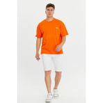 Rey Polo Glendi Erkek Basic Oversize Tişört - Turuncu