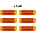 Reycar 6 Adet 16 Ledli Çift Sıra Led Lamba Turuncu 12-24 Volt