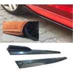 Reycar Seat Ibiza 2008-2017 Yan Marşpiyel Altı Lip Kulaklı Kısa 86 cm Piona Black Parlak Siyah 2li Set