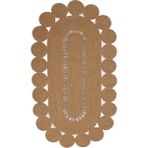 Reygon Ege 20 Hasır Dekoratif El Örgüsü Kilim Yolluk Halı - Bej - 80 x 150 cm