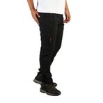 REYNARD Erkek Siyah Yazlık Esnek Outdoor Pantolon - İnce Kumaş Terletmeyen 4 Cepli Trekking Pantolonu