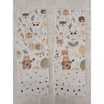 Reynur %100 Pamuk Müslin Bebek Ağız Mendili 10'lu Beyaz Renkli Hayvan Desenli Türkiye Menşeli - 20 x 20 cm