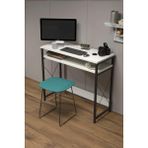 Reyo 90 x 37 cm Metal Ayaklı Çalışma Masası Bilgisayar Masası Beyaz - 90x37cm