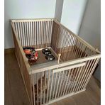 Reyo Ahşap Köpek Çiti 100X60X70 cm Köpek Oyun Alanı, Evcil Hayvan Oyun Alanı, Köpek Çiti, Tavşan Çiti