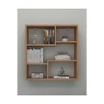 Reyo Enda Home Myra09 5 Bölmeli Modern Duvar Rafı, Mutfak Rafı Atlantik Çam