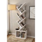 Reyo Falez 10 Raflı Kitaplık Modern Dekoratif Kitap Rafı Çok Katlı Kitap Standı Salon Ofis Organizer 7060 Beyaz