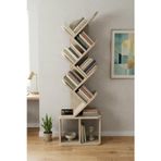 Reyo Falez 10 Raflı Kitaplık Modern Dekoratif Kitap Rafı Çok Katlı Kitap Standı Salon Ofis Organizer 7062 Traverten
