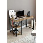Reyo Falez 2 Raflı Çalışma Masası 60X120 - Bilgisayar Ofis Ders Masası Ceviz