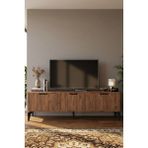 Reyo Falez Royal Tv Sehpası 160 cm Tv Ünitesi Kapaklı Modern Şık Minimal Salon Konsolu 5090 Atlantik - Kahverengi