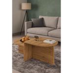 Reyo Falez Setro Orta Sehpa, Modern Stil, Atlantik Çam, İki Kademeli Tasarım, 106 x 60 x 42 cm, Suntalam Malzeme, Salon Oturma Odası Ofis için