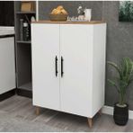 Reyo Home Enda3 Raflı 2 Kapaklı Çok Amaçlı Dolap Beyaz - Atlantik Çam