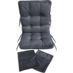 Reyo Home Sallanan Sandalye Minderi Kapitone Çift Cepli Füme - 60 x 80 cm