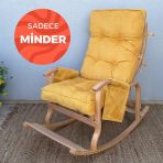 Reyo Home Sallanan Sandalye Minderi Kapitone Çift Cepli Hardal