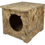 Reyo Kedi Evi Dış Ortam Uygun Ahşap Kedi Evi Osb 45X35x34 Cm - Cat12