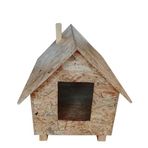 Reyo Kedi Evi Dış Ortam Uygun Ahşap Kedi Evi OSB 46x34x34 cm