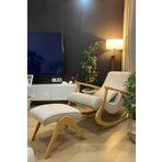 Reyo Sallanan Tv Koltuğu Sallanır Berjer, Sallanır Koltuk, Sallanan Sandalye Naturel/Krem