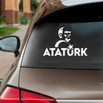 Reysa Tasarım Atatürk Türk Bayrağı Sticker Beyaz 20X12 cm