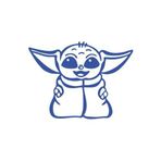 Reysa Tasarım Baby Yoda Araba Stickeri 17x17 Cm Mavi