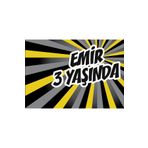 Reysa Tasarım Batman Arka plan Doğum Günü Afişi-50x70 cm