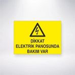 Reysa Tasarım Dikkat Elektrik Panosunda Bakım Var Sticker 20X28 Cm