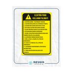 Reysa Tasarım Elektrik Pano Kullanım Talimatı Sticker 20X28 Cm