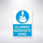 Reysa Tasarım Ellerinizi Dezenfekte Ediniz Sticker 20X28 Cm
